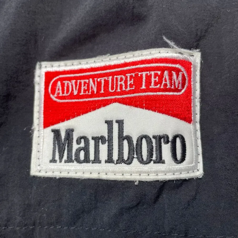 🔥Vintage Marlboro Swim Trunks Men’s Large Black Adventure Team Mesh Lined Beach